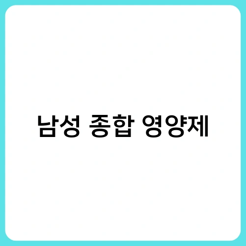 남성 종합 영양제