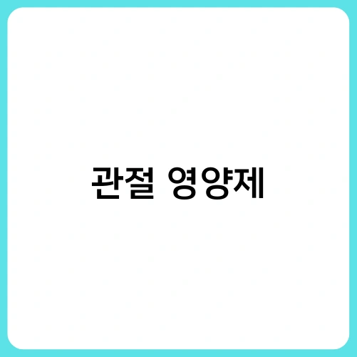 관절 영양제 1