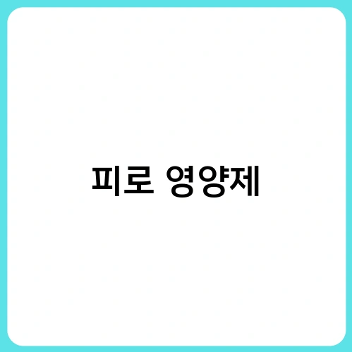 피로 영양제 2