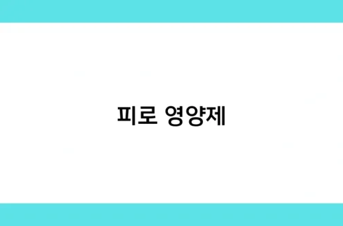 피로 영양제 썸네일