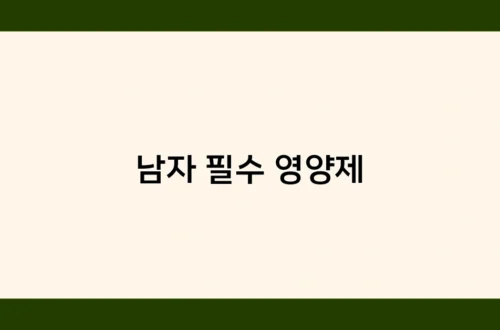 남자 필수 영양제 썸네일