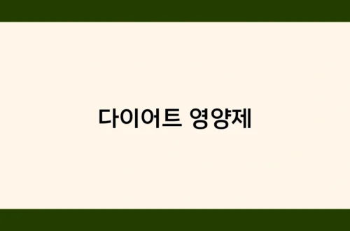 다이어트 영양제 썸네일
