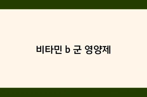 비타민 b 군 영양제 썸네일