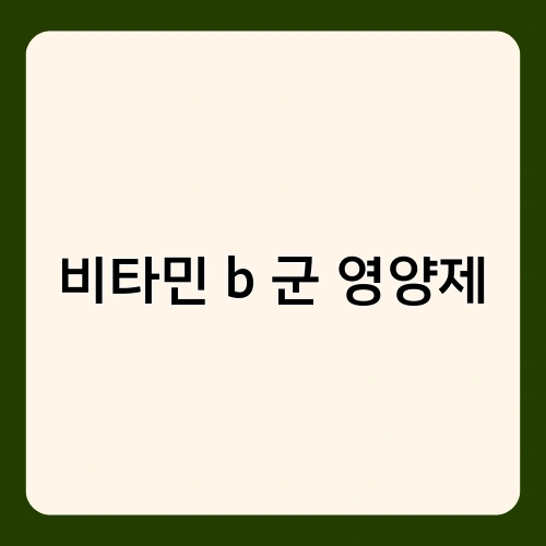 비타민 b 군 영양제 1