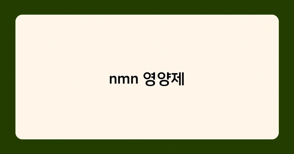 nmn 영양제 썸네일