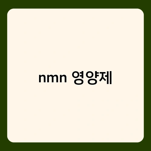 nmn 영양제 4