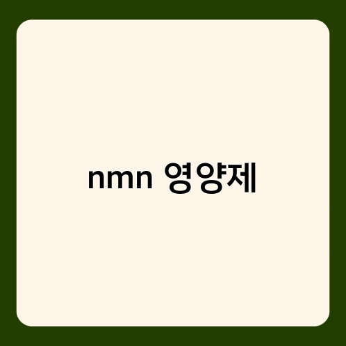nmn 영양제