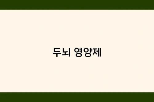두뇌 영양제 썸네일
