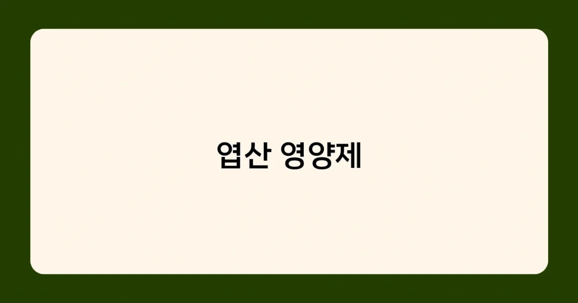 엽산 영양제 썸네일